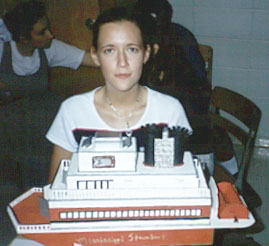 Picture of Claire and her steamboat